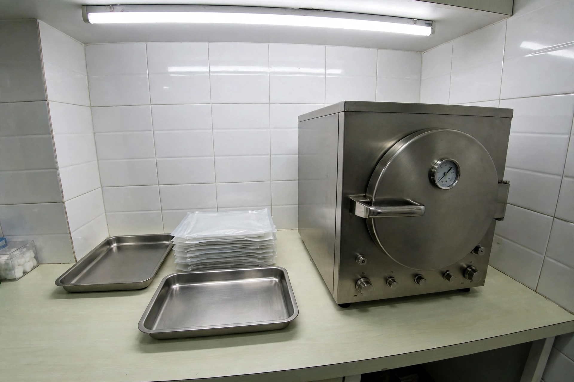 The autoclave and sealed instrument pouches